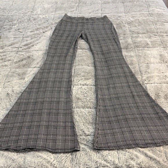 Shop My Trend Plaid Flare Leg Lounge Pants-S - Picture 2 of 9